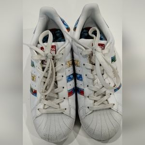 Women's Adidas Superstar White Tennis Shoes Size 6